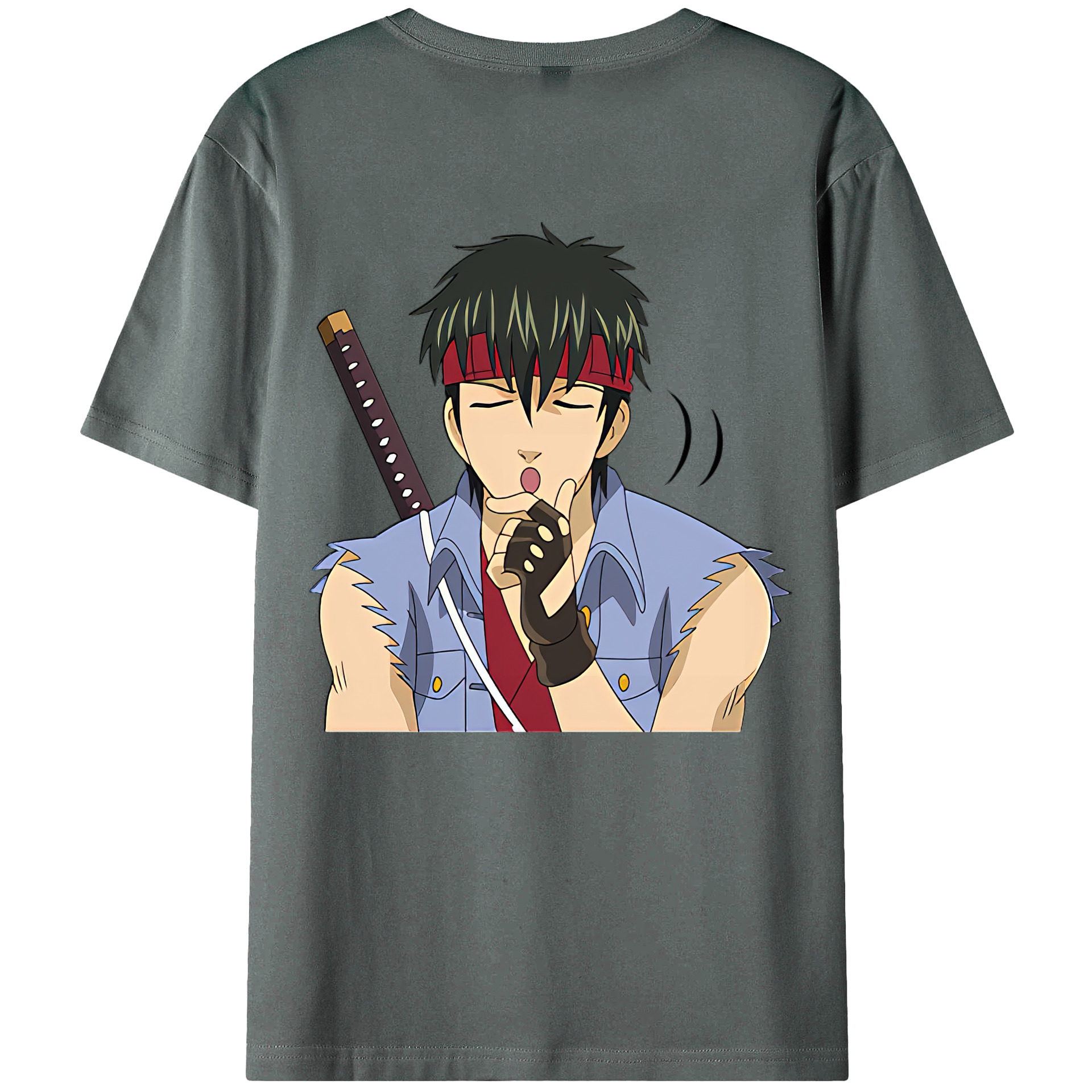 （画像用） ぎんたま 坂田銀時（さかたぎんとき） 神楽 志村新八（しむら しんぱち） GINTAMA Sakata Gintoki Kagura Shimura Shinpachi 綿100％半袖Tシャツ（背面プリント）